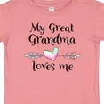 thumbnail image 4 of Inktastic My Great Grandma Loves Me Heart Great Grandchild Boys or Girls Baby T-Shirt, 4 of 5