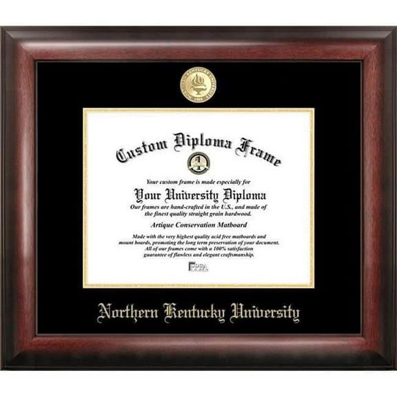 Campus Images KY977GED-1185 11 x 8.5 in. Northern Kentucky University Gold Embossed Diploma Frame - Satin Mahogany