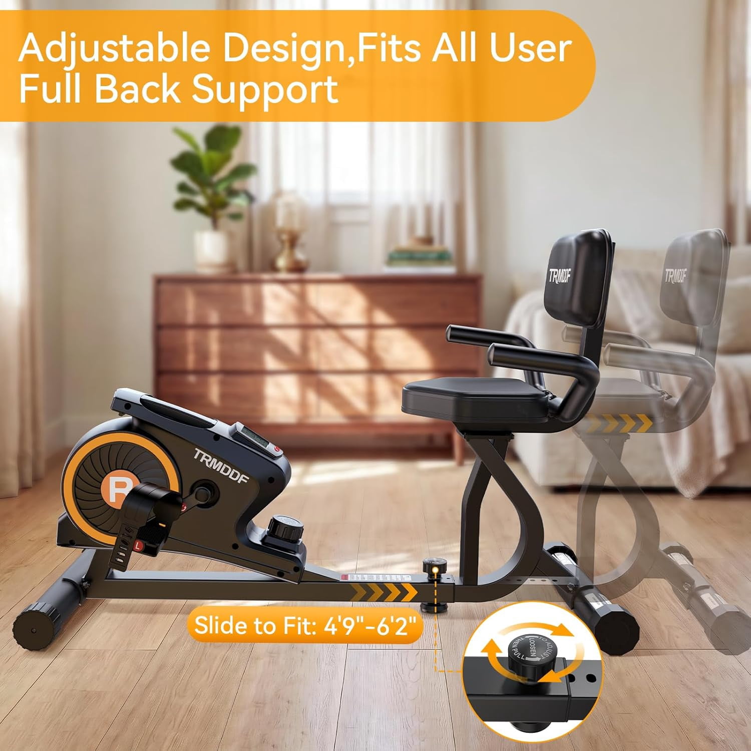 LNOW Recumbent Exercise Bike Stationary Belt Drive Indoor Cycling Bikes for Home Cardio Workout Training