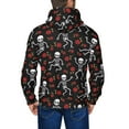 thumbnail image 5 of Zip Up Hoodies for Men - Skeleton with Roses Long Sleeve Comfrt Men'S Fashion Hoodies & Sweatshirts, Jackets for Men Hoodies Pullover Clothing Clothes with Pouch, 5 of 5