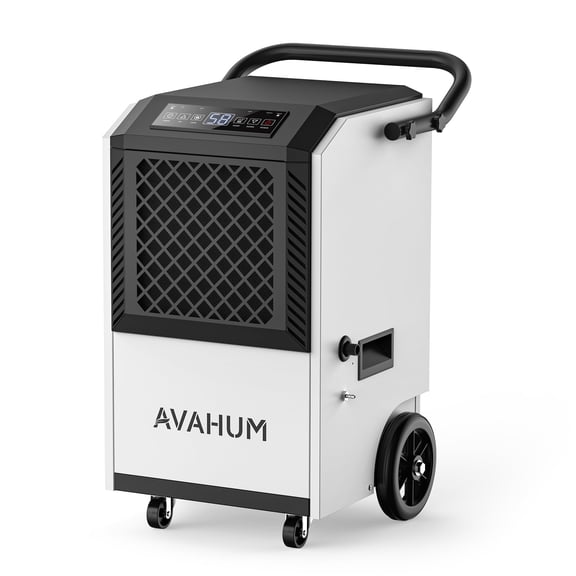 AVAHUM 160 Pints Commercial Dehumidifier with Pump, 48 Pint DOE for 1,200 Sq. ft, White, Large Capacity for Basements and Job Sites, ETL Listed