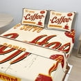 thumbnail image 2 of Ambesonne Retro Fitted & Top Sheet Set with Shams, Vintage Rusty Faded Tin, Cream Red Orange, 2 of 8