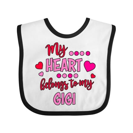 

Inktastic My Heart Belongs to My Gigi Gift Baby Boy or Baby Girl Bib
