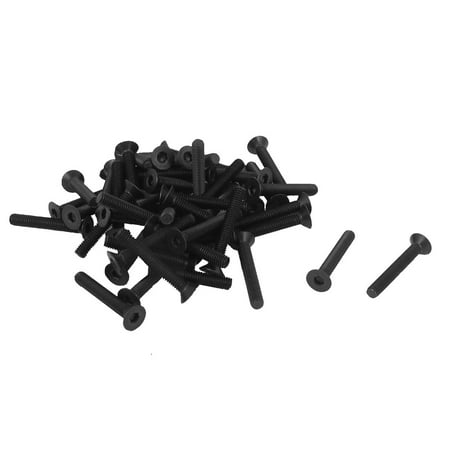

M3 x 20mm Metric Hex Socket Countersunk Flat Head Screw Bolts Black 50PCS