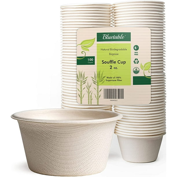 2 Oz Jello Shot Cups Disposable 2oz Portion Cups 100 Pack Compostable 
