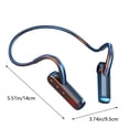 thumbnail image 3 of FYHALE Bones Conduction Headphones Bluetooth 5.2 Open-Ear Sports Headphones with Mic 8H Usetime Waterproofs Wireless Headset for Running Cycling Driving Workouts, 3 of 6