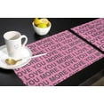 thumbnail image 5 of Valentine''s Day Placemats Set of 4, I Love You More Placemat for Dining Table Decorations, Cotton Linen Simple Words Pink Place Mats, Valentines Table Mats for Kitchen Dinner Holiday Party Decor, 5 of 6