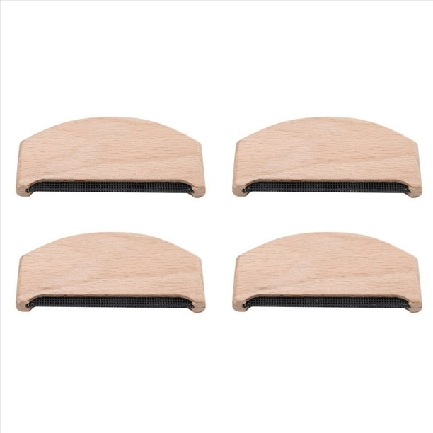 4X Peine de Bolita de Lana Removedor de Madera para Pelusa de Ropa Herramienta de Cepillo para Quitar las Bolas de Ropa Prendas de Vestir Tejidos Cuidado de la Lana