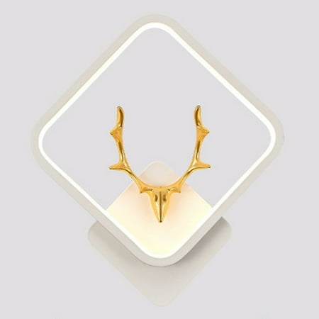 

Nuolin LED Wall Lamp Modern Fixture Antlers Decorative Hallway Simple For Bedroom Bedside Corridor Living Room Indoor Lighting