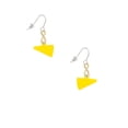 thumbnail image 2 of Delight Jewelry Acrylic 3/4" Yellow Megaphone Gold Tone Infinity French Earrings, 2 of 4
