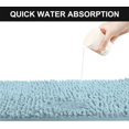 thumbnail image 3 of Bath Mat Non Slip Bathroom Mat Waterproof Bath Rugs Bathroom Absorbent Soft Foot Bath two-piece Blue, 3 of 7