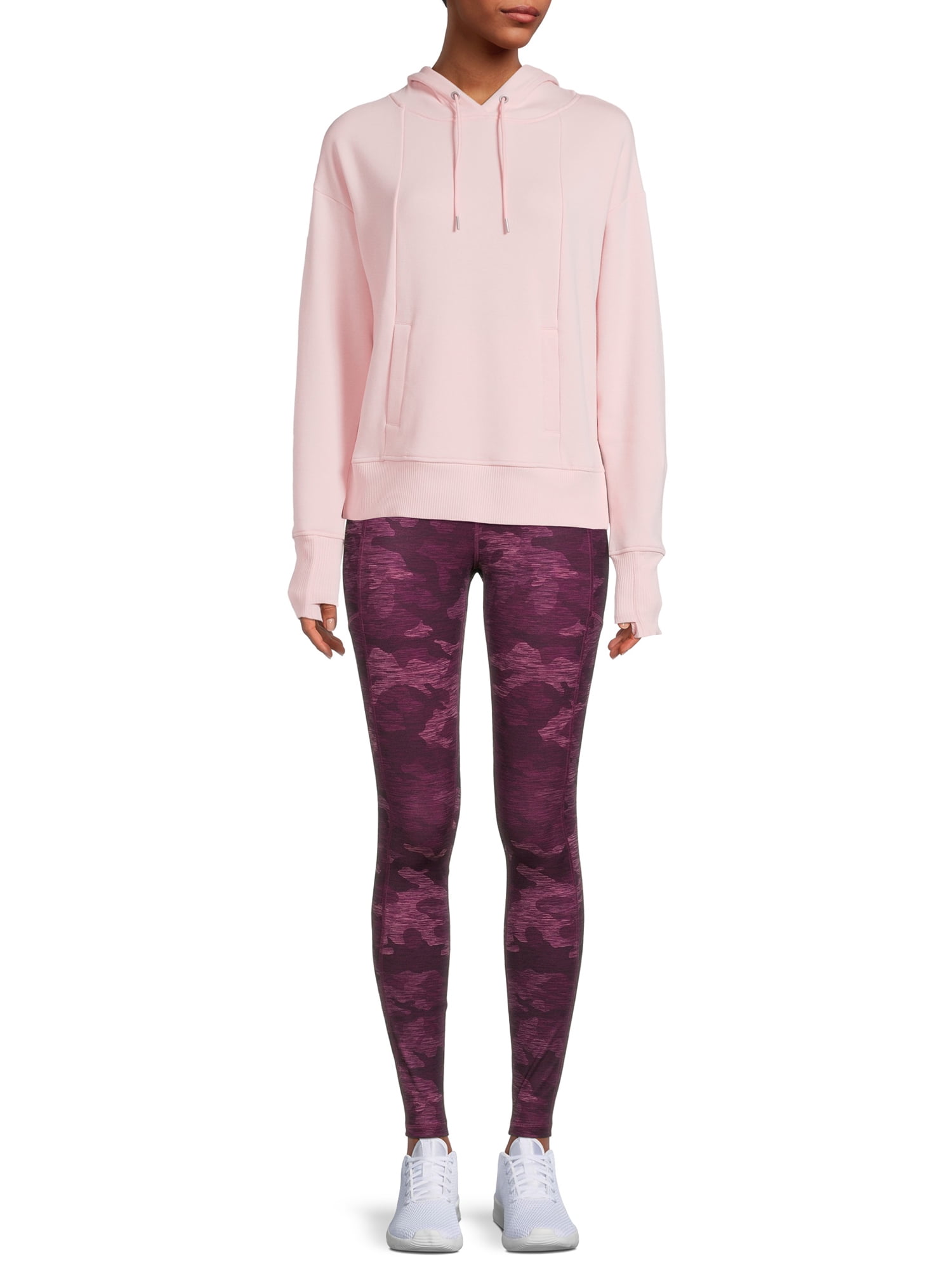 Avia Women's Active Plush Hooded Sweatshirt with Long Sleeves
