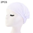 thumbnail image 5 of GROFRY 2Pcs Solid Color Headband Anti Slip Buttons Head Wraps Nurse Doctor Kerchief Hat, 5 of 7