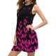 thumbnail image 5 of Vestido de Verano Casual de Mujer Impreso sin Mangas con Cuello en V Conjunto Superior, Imitación de Algodón Tirar Marco Suelto, 5 of 9