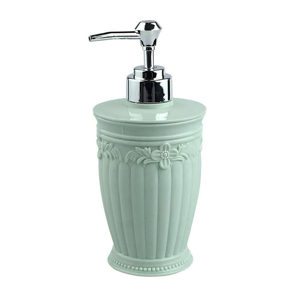 ACDANC Flower Soap Dispenser with Vintage Decorative - Resin - Colorful Painted by Hand Lotion Dispenser for Bathroom,Kitchen Counter,Beauty Shop,Hotel (14 Oz)