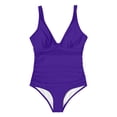 thumbnail image 4 of Ahdbta Tummy Control Swimsuits for Women One Piece High Waist V Neck Ruched Mesh Bathing Suit Adjustable Strap Swimwear, 4 of 8