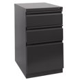 thumbnail image 1 of Pemberly Row 3 Drawer Mobile Pedestal Letter File Cabinet with Key Lock in Black, 1 of 6