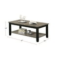 thumbnail image 2 of Wood Rectangular Coffee Table With Open Shelf In Dark Brown Storage For Living Room Use, 2 of 2