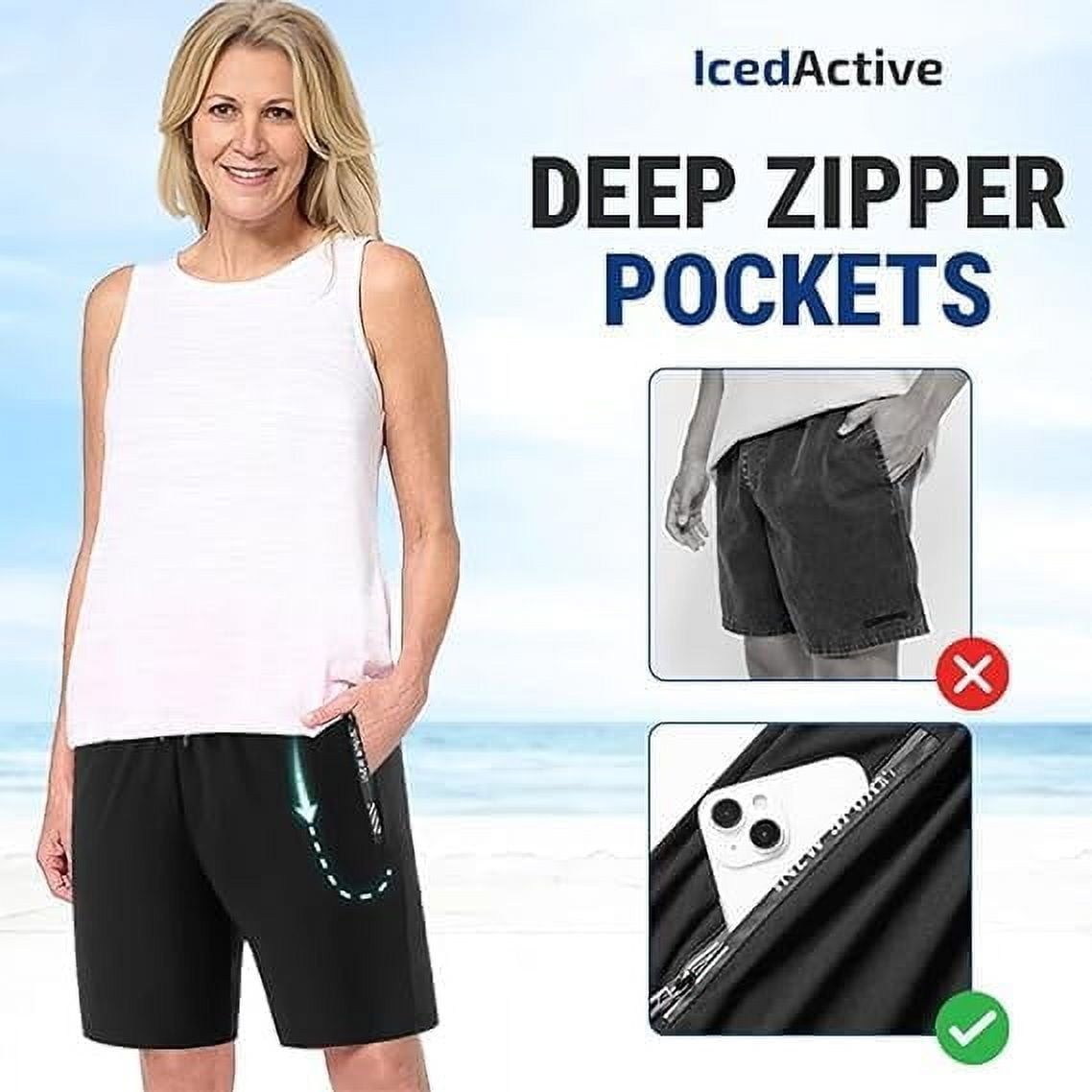 Maidenfit Icyshorts, Maidenfit - Unisex Ice Silk Stretch Quick-Dry Shorts, Lightweight and Breathable