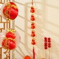 thumbnail image 3 of New Year Lantern String Chinese Pendant Wedding Lanterns Circular Door Pendant, 3 of 9
