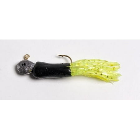 Betts Mini Tube Jig 1/32oz 3/Pack Black/Chartreuse Glitter 54-3-3-22
