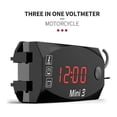thumbnail image 5 of 12v motorcycle digital clock voltmeter thermometer motorcycle modification accessories, three in one motorcycle electronic instrument, 5 of 5