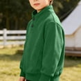 thumbnail image 6 of akafmk Boys Mockneck Sweatshirts Long Sleeve Pullover Sweatshirt Button Stand Collar Ribbed Cuffs Casual Tops Kids Fall Winter Clothes, Size 13-14 Years, 6 of 7