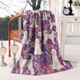 thumbnail image 4 of Goldendoodle Dog and Flower Floral Blanket,Comfortable Soft Flannel Throw Blanket,All Season,Warm Lightweight Blankets for Sofa Bed Couch Living Room Chair,50"x60"(130x150cm), 4 of 4