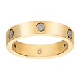 thumbnail image 1 of Aojun Fashion Classic Anillo Apilable De Acero De Titanio Chapado En Oro De 18 Quilates Para Mujer, Los Mejores Regalos Para Parejas, Día De San Valentín (Oro 9), 1 of 1