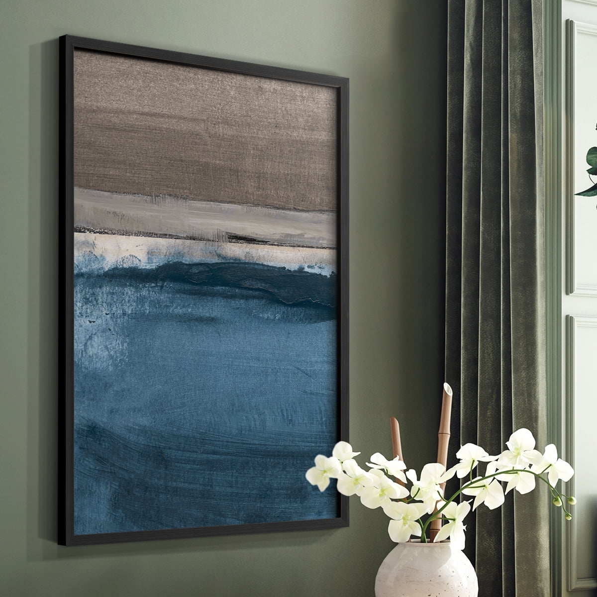 Midnight Sky I in Black Solid Wood 8 x 10 Framed Print