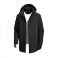 thumbnail image 4 of Zedker Men's Long Parkas Winter Warm Windproof Down Padded Jacket Snow Trenchcoat Black XL, 4 of 9