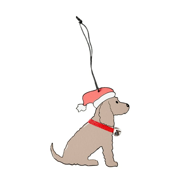 Mascota Perro Árbol de Navidad Colgantes Adorno Colgante de madera Signo de perro Feliz Navidad Árbo Abody Tipo 8