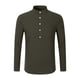 thumbnail image 5 of pstuiky camisas de manga larga para hombre, Camisas de lino a la moda para hombre, informales, lisas, con botones, cuello alto, bolsillos y manga larga salir tops xxl, 5 of 8