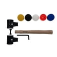 thumbnail image 4 of Wiha Tools Malleable Cast Iron Split Head Mallet Set, 7 Piece. Set includes Heavy duty mallet housing, Hickory handle five 50mm faces., 4 of 6