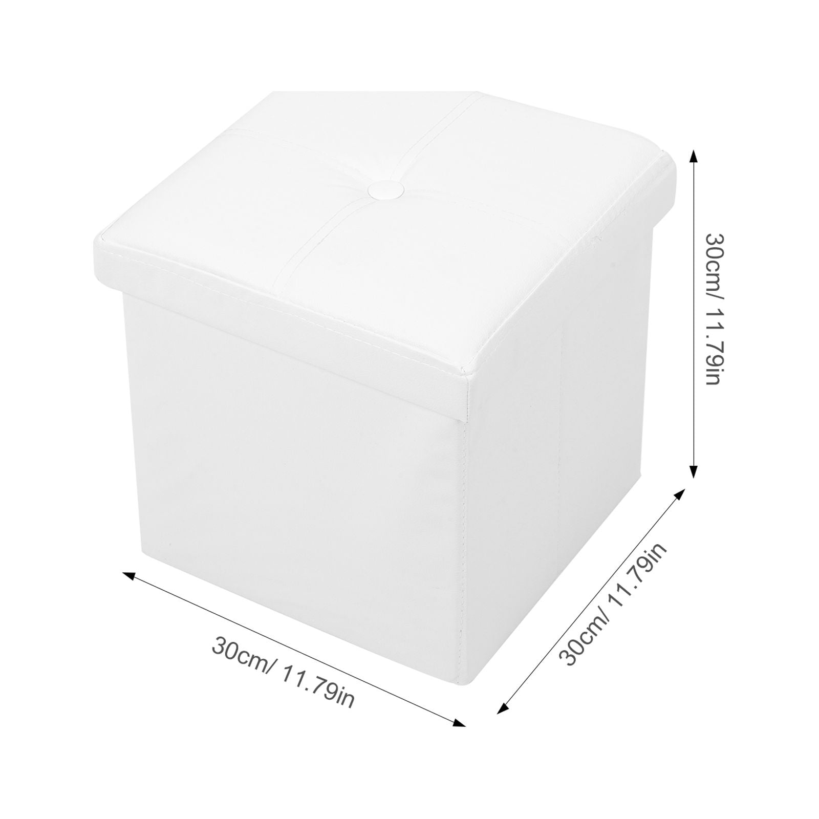 WHAMVOX Beige Linen Box for Toys Storage Sturdy Lightweight Portable Foldable 27L