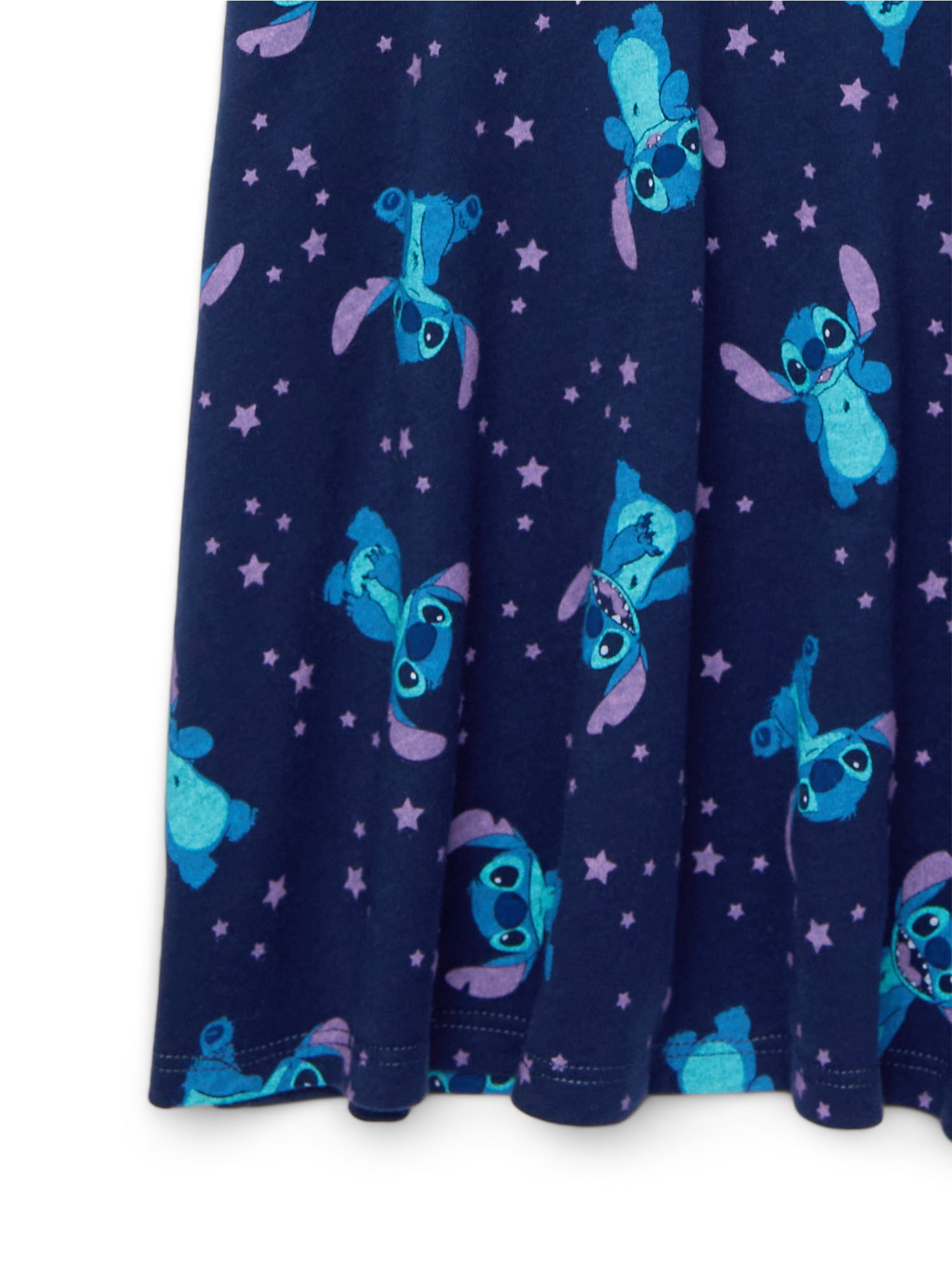 Stitch Girls Print Skater Dress with Long Sleeves, Sizes 4-16