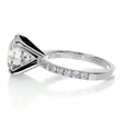 thumbnail image 3 of Eterna Jewel 2.2 Ct Round Cut Diamond Engagement Ring Pave Band - Lab-Created Simulated Diamond Solitaire with Accent Stones - 14K White Gold Plated Ring for Women - Perfect Wedding Proposal Gift, 3 of 3