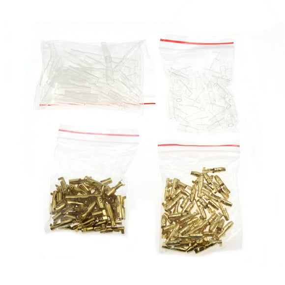 Pack of 200 Electrical Female Male Electric Cable Wire Connector Insulated Terminal Caps Assorted Kit Crimping Accessories Replacing Parts