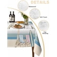 thumbnail image 3 of Summer Beach Chair Tablecloth Rectangle Table Cloth 60x120,Waterproof Outdoor Table Cloth Covers Decorative Table Protector,Coastal Palm Trees Canoeing Washable Table Cover for Kitchen Dinning Party, 3 of 8