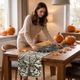 thumbnail image 6 of Purple Bow Halloween Table Runner 13x70 Inch, Cute Ghost Pumpkin Bat Web Pattern Table Cover, Reusable Halloween Themed Table Decor for Kitchen Party, 6 of 8