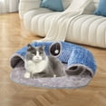 thumbnail image 6 of FashionCha 2 in 1 Cat Tunnel Bed Play Center Comfortable Hideout Interactive Toy Cat Tunnel blue M, 6 of 9