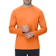 thumbnail image 4 of Men's UPF 50+ Sun Protection UV SPF Shirts Long Sleeve Lightweight Quick Dry Swim T-Shirts Rash Guard Saffron S, 4 of 5