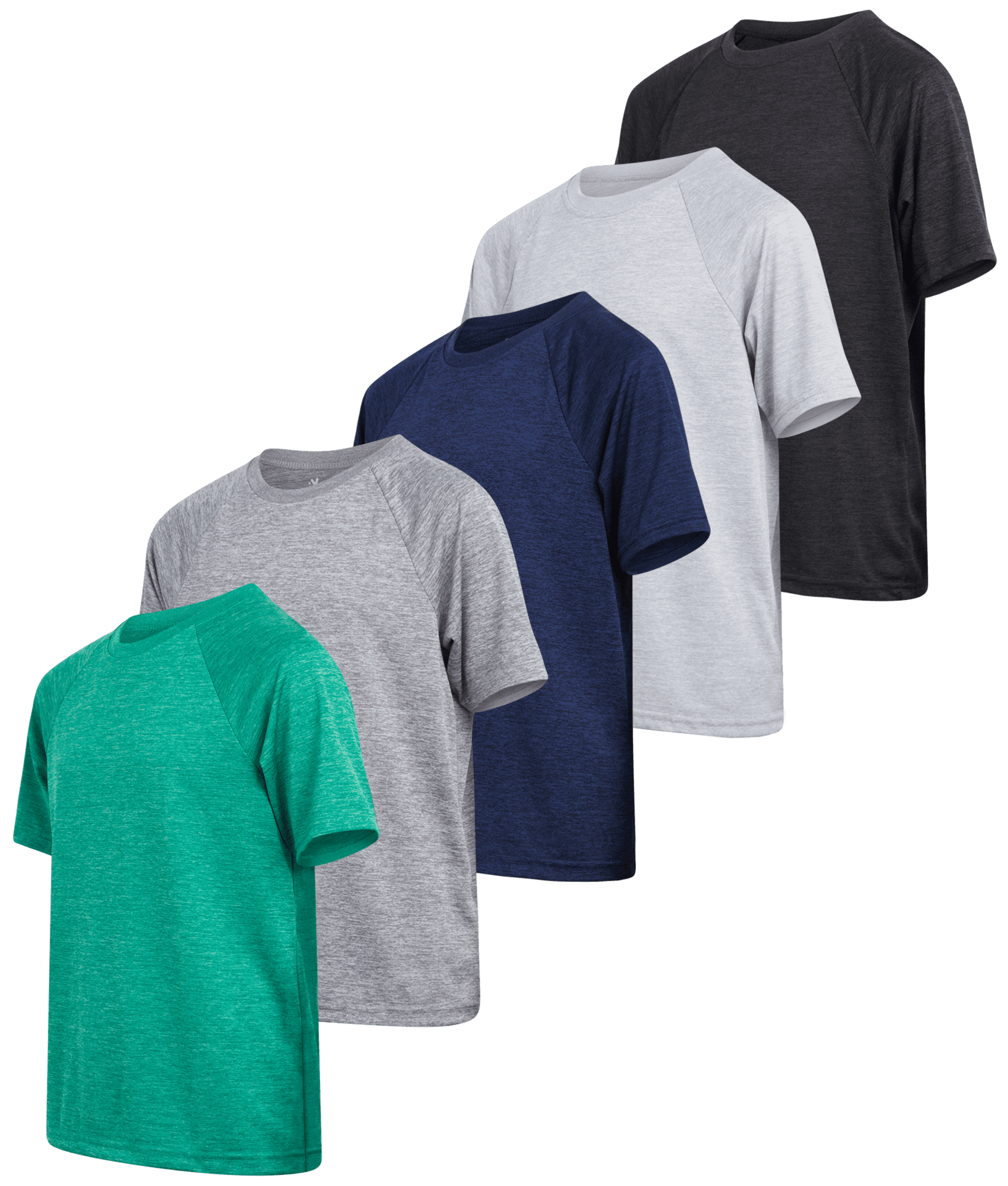 iXtreme Boys' Athletic TShirt 5 Pack Active Performance DryFit Sports Tee (618)