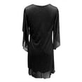 thumbnail image 5 of QHFBli Robe Mini Pailletée pour Femmes Col Montant Manches Cape Cocktail Scintillante Élégante Robes Invité de Mariage Soirée, 5 of 5