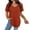 Brown, variant on Womens Summer Tops Cap Sleeve Front Twist Knot V Neck T Shirts Draped Blouses Casual Loose Fit tees White XXXL