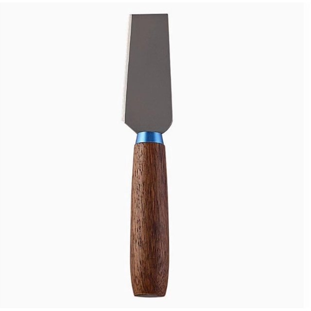 Cuchillo for queso con mango de madera floral | Cubiertos occidentales | Raspador de mantequilla | Juego de cubiertos profesional Juego de cuchillos for queso de aleación de titanio de alta gama |