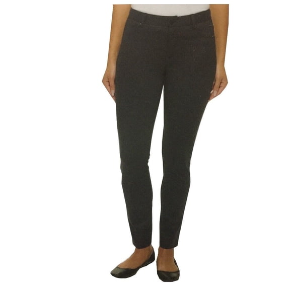 DKNY Jeans Women's Ponte Pant (Grey Houndstooth, Large)