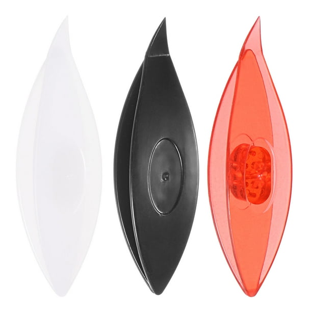 3uds Frivolité Lanzaderas 77x21x11mm Coloridas Plástico Lanzaderas para Encaje-Confección Bricolaje Manual Artesanía Herramienta Tejer Artes Suministros Negro Blanco Rojo