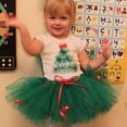 thumbnail image 2 of Mercatoo Toddler Baby Girls Christmas Set Shaggy Long Sleeve Shirt Romper and Tulle Tutu Dress Hairband 3Pcs Fall Winter Set, 2 of 8