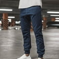 thumbnail image 6 of UTTOASFAY Mens Pants Men's Long Casual Sport Pants Fit Trousers Running Joggers Sweatpants Navy 10(XL), 6 of 7
